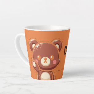 Cute Bear “Oops!” Orange Latte Mug–Kawaii Bear Cup