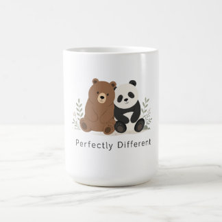 Cute Bear & Panda Neurodiversity Inclusion T-Shir Coffee Mug
