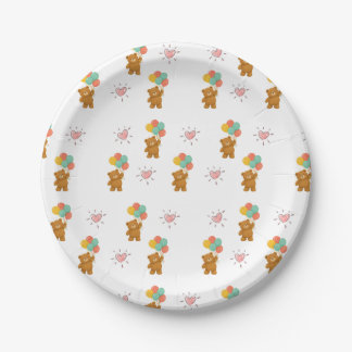 Cute Bear Paper Plates