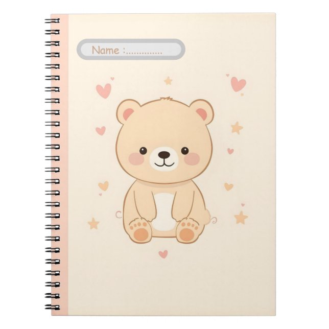Cute Bear Pastel Notebook (Front)