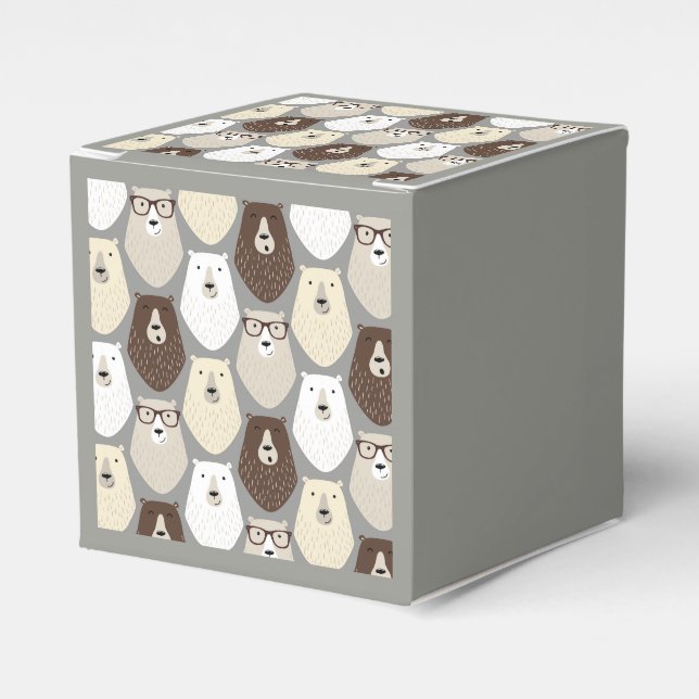 Cute Bear Pattern Fathers Day Gift Funny Dad Bear Favour Box (Front Side)
