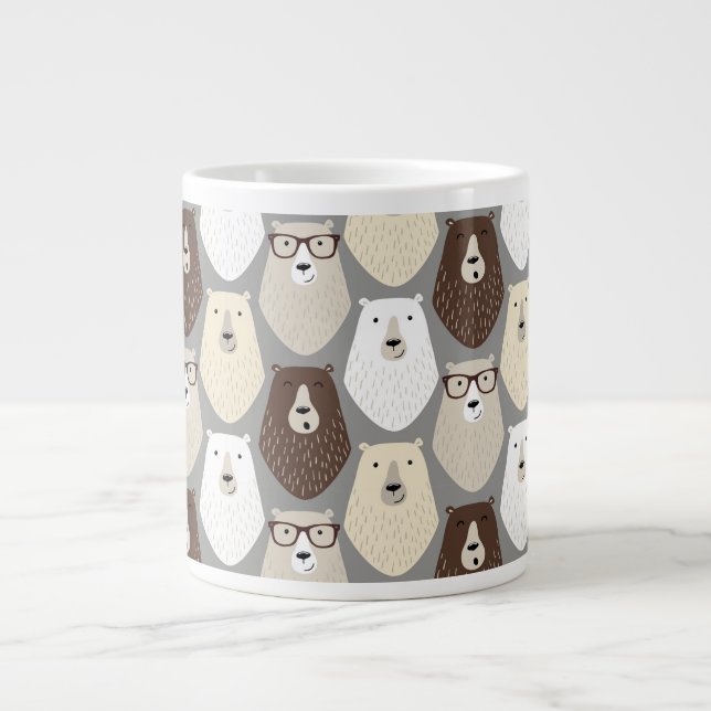 Cute Bear Pattern Fathers Day Gift Speciality Mug (Front)