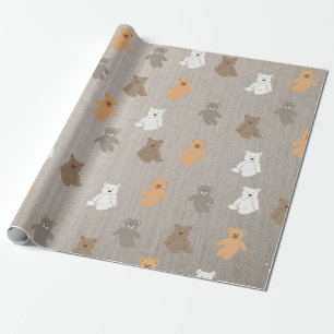 Cute Bear Pattern  Wrapping Paper