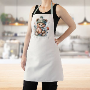 Cute Bear Personalised Football Apron
