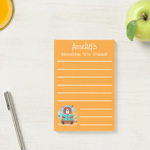 Cute Bear Personalised Reading list Post-it Notes