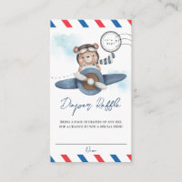 Cute Bear Plane Adventure Begins Diaper Raffle