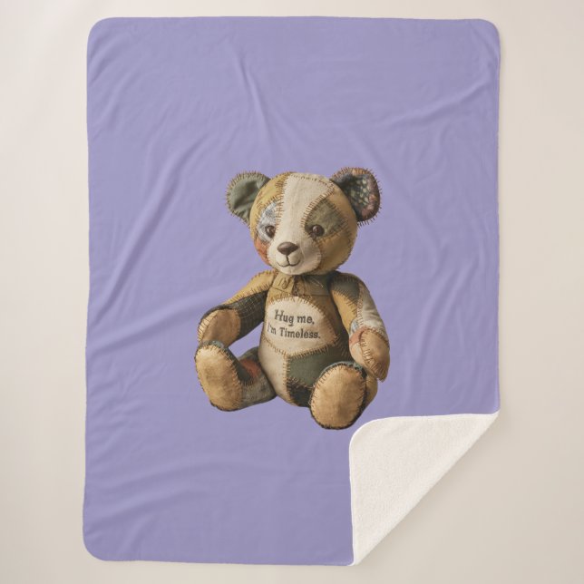 cute bear sherpa blanket (Front)