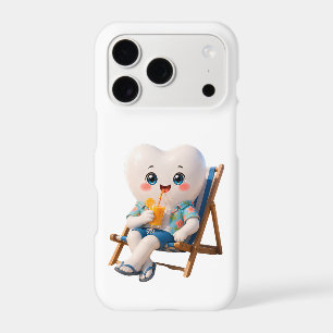 Cute Bear Sitting in Beach Chair iPhone 17 Pro Cas