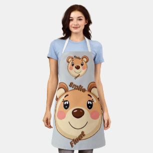 Cute Bear Smile Apron