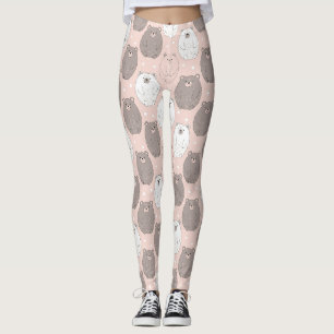 Cute Bear - Soft Pastel Woodland (2) Leggings