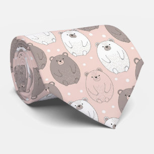 Cute Bear - Soft Pastel Woodland (2) Tie