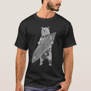 Cute Bear Surf Board Funny Surfing Gift For Men Wo T-Shirt
