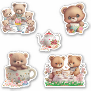 Cute Bear Tea Party Set of 5