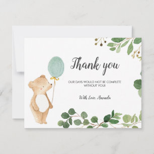 Cute Bear Thank you card