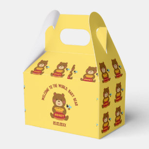 Cute Bear Theme Boy Baby Shower Favour Box