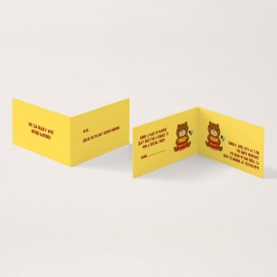 Cute Bear Theme Boy Baby Shower Invitations
