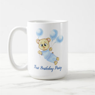 Cute Bear Theme Boy's Birthday Party  Coffee Mug