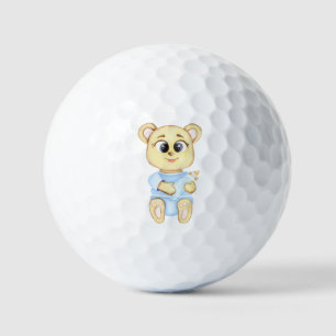 Cute Bear Theme Boy's Birthday Party Golf Balls