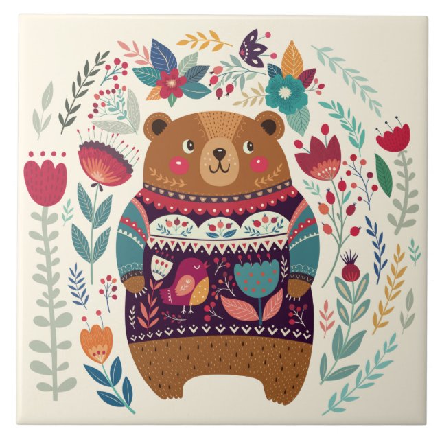 Cute Bear  Tile (Front)