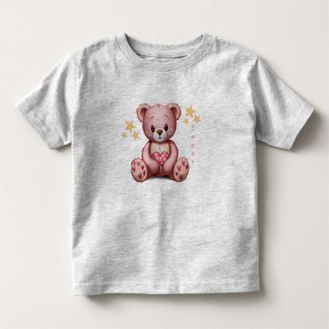 Cute Bear Toddler T-shirt (Front)