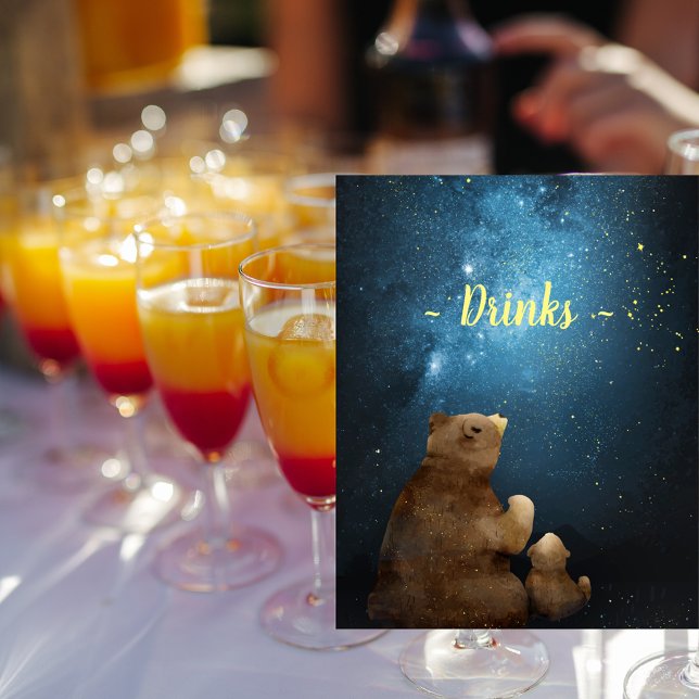 Cute Bear Twinkle Little Star Drinks Poster (Creator Uploaded)