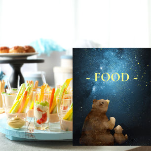 Cute Bear Twinkle Little Star Food Poster