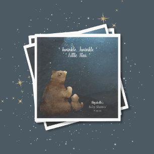 Cute Bear Twinkle Little Star Napkin