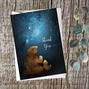 Cute Bear Twinkle Twinkle Baby Shower Thank You