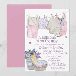 Cute Bear Wash Day Baby Shower Invitation