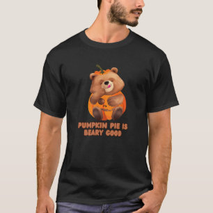 Cute Bear Wearing Jack o lantern Pumpkin Pie Is Be T-Shirt
