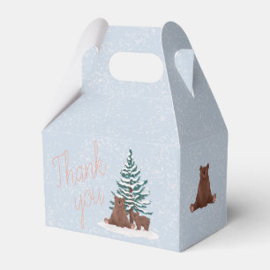 Cute Bear Winter Baby Shower Favour Box