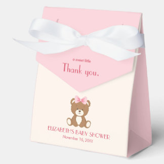 Cute bear with a pink bow Favour Box