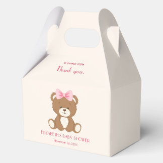 Cute bear with a pink bow Favour Box