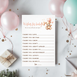 Cute Bear With Balloons Baby Pink Flyer