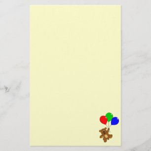 Cute bear with balloons cartoon stationary stationery