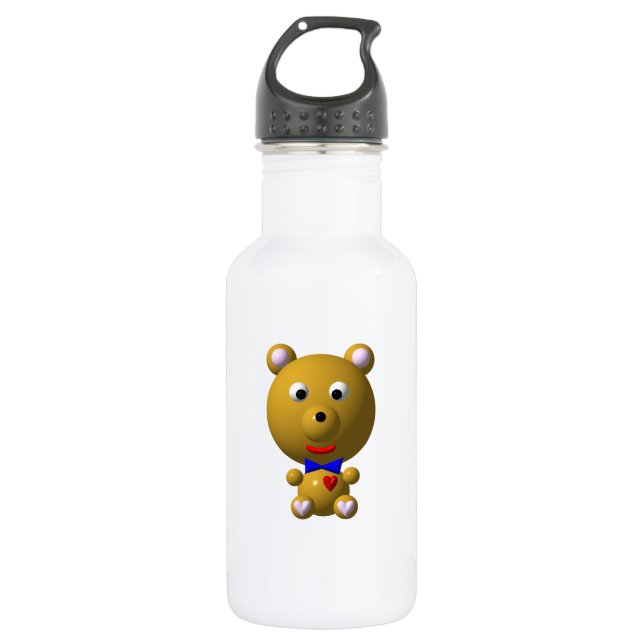 Cute Bear with Bow Tie 532 Ml Water Bottle (Front)