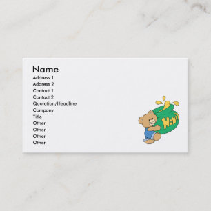 Cute Bear with Huge Honey Pot Business Card