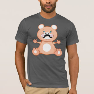 Cute Bear with Moustache T-Shirt