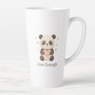 Cute Bear with Pink Heart — I Am Enough mug