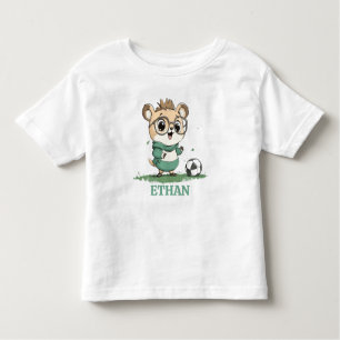 Cute Bear with Soccer Ball Toddler T-Shirt
