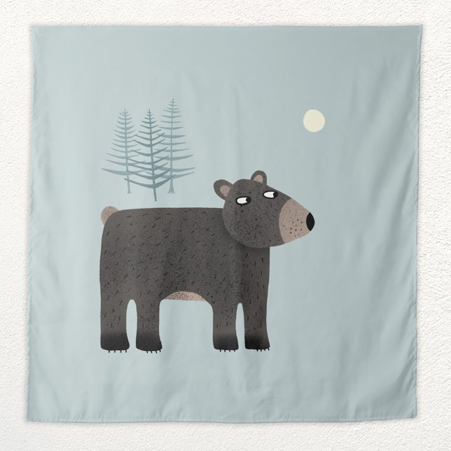 Cute Bear Woodland Tapestry (Creator Uploaded)