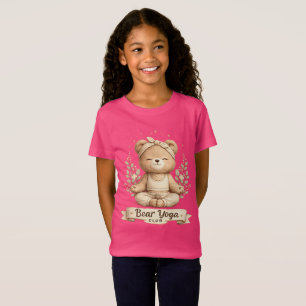 **Cute Bear Yoga Club Kids T-Shirt – Adorable Yoga
