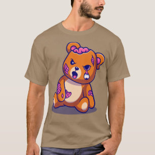 Cute Bear Zombie Cartoon T-Shirt