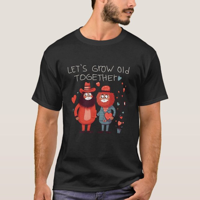 Cute Bearded Couple T-Shirt (Front)
