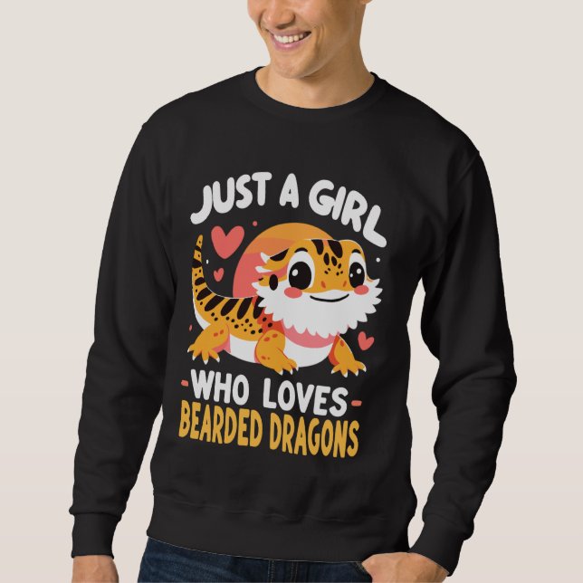 Cute Bearded Dragon Girl Sweatshirt (Front)
