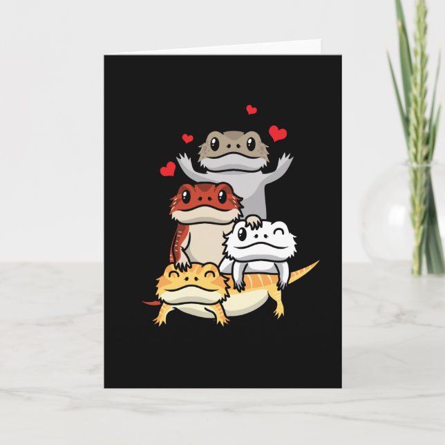 Cute Bearded Dragon Pogona Card (Front)