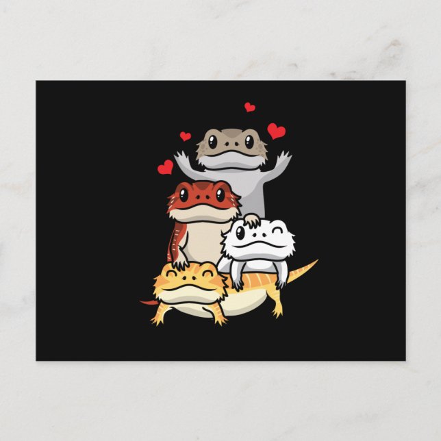 Cute Bearded Dragon Pogona Postcard (Front)