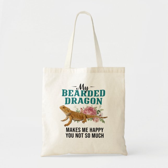 Cute Bearded Dragon Tote Bag (Front)