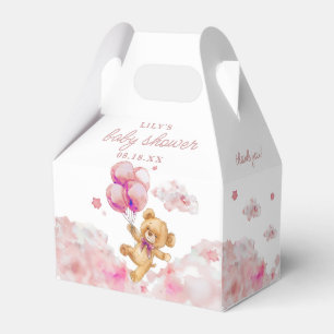 Cute Bearly Wait Pink Girl Baby Shower Favour Box