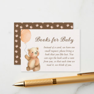 Cute Bearly Wait Teddy Bear Books for Baby  Enclosure Card